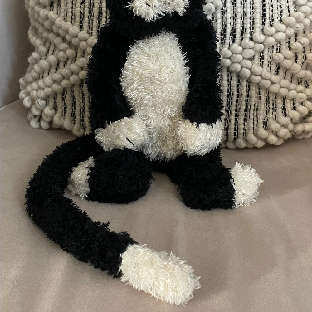 Jellycat Bunglie Kitten Cat Black and White Tuxedo 16" Rare and Retired - Picture 5 of 8